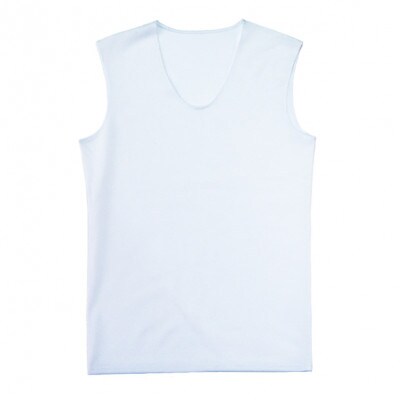メンズ V首袖なし夏用下着　2枚組　22SS0002　白　XSサイズ　YOSHIDA SHIRTS
