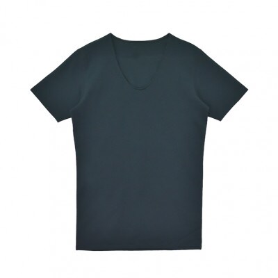 メンズ　速乾　V首夏用肌着　2枚組　22SS0001　黒　2XLサイズ　YOSHIDA SHIRTS