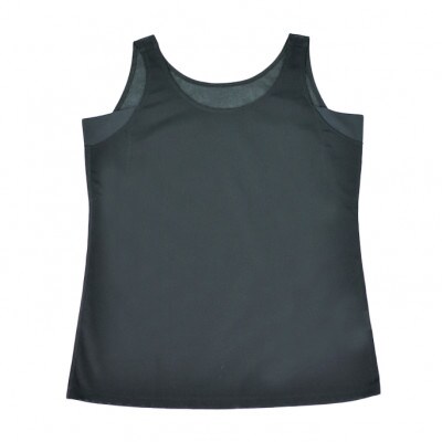 レディース　夏用肌着　丸首袖無　22SS0004W　黒　XL　YOSHIDA SHIRTS