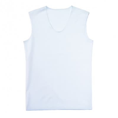 メンズ V首袖なし夏用下着　2枚組　22SS0002　白　2XLサイズ　YOSHIDA SHIRTS