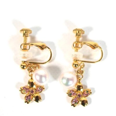 さくらひめパールイヤリング/ゴールド