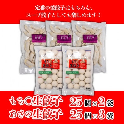 あさの生餃子 もち〇生餃子 セット【5パック 計125個】