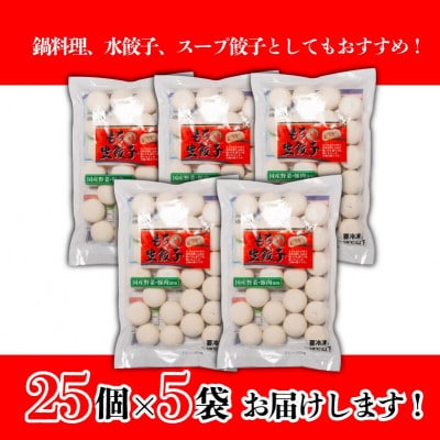 もち〇生餃子 【25個入×5パック 計125個】