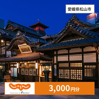【じゃらんふるさと納税クーポン】 愛媛県松山市でつかえる3,000円 クーポン
