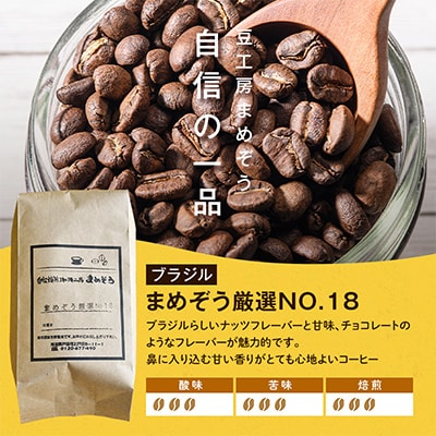店長おすすめコーヒー豆2種と戸田ブランド「まめぞう厳選NO18」のセット(挽き)