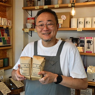 店長おすすめコーヒー豆2種と戸田ブランド「まめぞう厳選NO18」のセット(挽き)