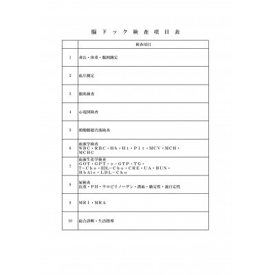 戸田中央総合健康管理センター　脳ドックご招待券