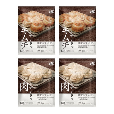 韓国風大型餃子 王マンドゥ(肉・キムチ)780g×各2袋 計3.12kgセット