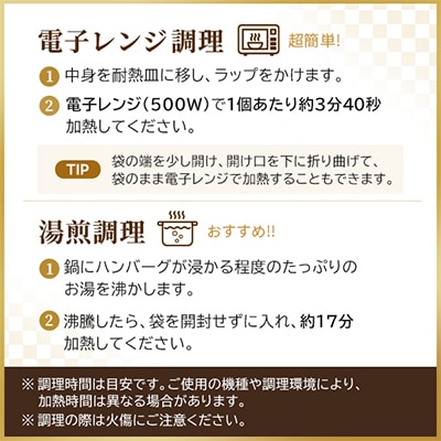 【レンジ・湯煎対応】プレミアム牛ブレンドハンバーグ10個セット デミソース付き
