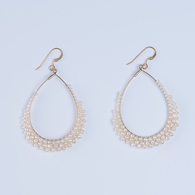 淡水パールのドロップピアス
