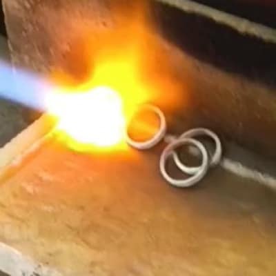 【さとふる限定】銀製指輪(シルバー925)甲丸2本セット 鍛造製法