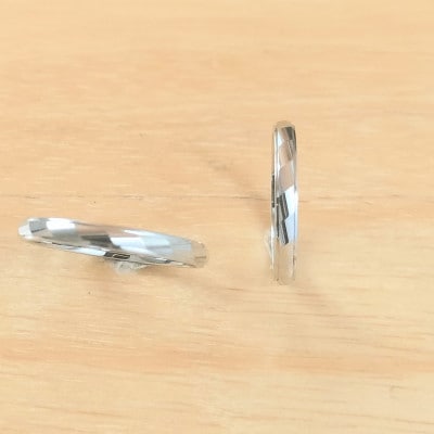 銀製指輪(シルバー925)ウェーブ2本セット 鍛造製法