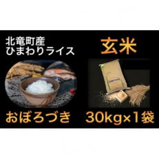 【令和4年産】おぼろづき 30kg 玄米 北海道北竜町産【2511-R4】