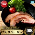 南相馬 小高ハム 厚切りベーコン 500g × 2パック【0200101】