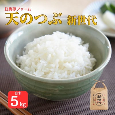 天のつぶ「新世代」 白米 5kg | 令和7年産 2025年産 米 5キロ 紅梅夢ファーム