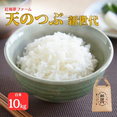 天のつぶ「新世代」 白米 10kg | 令和7年産 米10kg 精米 米10キロ 紅梅夢ファーム
