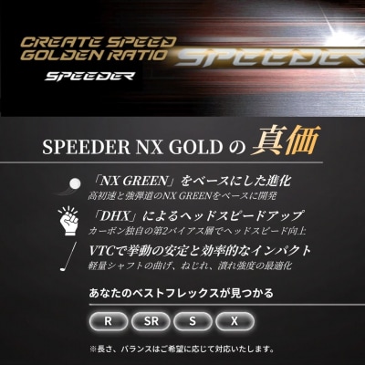 リシャフト スピーダー NX GOLD FUJIKURA ドライバー用 OGS by002-aa