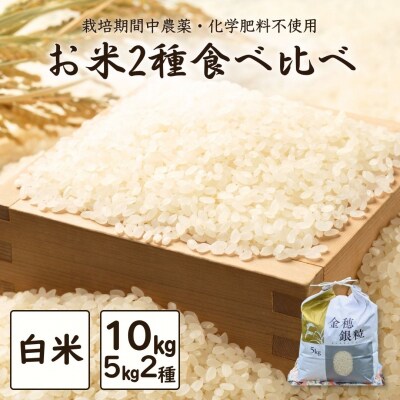 令和7年産 新米 白米2種食べ比べ 10kg (5kg×2種) にじのきらめき 天のつぶ みさき未来