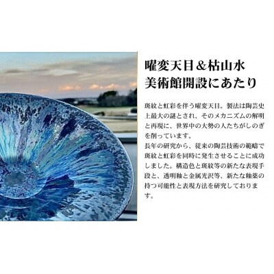 曜変天目 枯山水美術館 ご入館ペアチケット (抹茶・和菓子付) ag002-aa