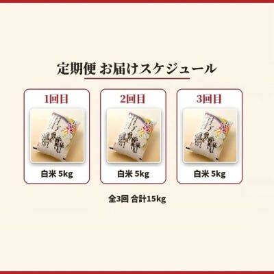 定期便3回 令和8年産 にじのきらめき 白米5kg×3回 アグリロード ck006-ae