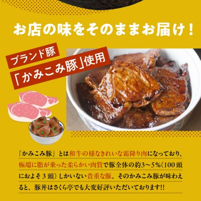 北海道十勝芽室町 十勝名物 さくら亭の豚丼 3食セット タレ付き　me042-004c