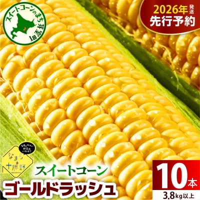 【先行受付】北海道十勝芽室町 スイートコーンゴールドラッシュ 10本 me001-003c-26