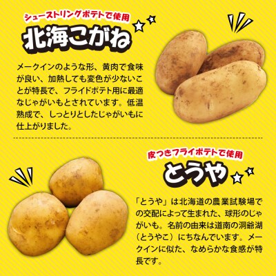 シューストリングポテトと皮付きフライポテト 各2袋セット 冷凍 me003-061c