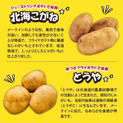 シューストリングポテトと皮付きフライポテト 各2袋セット 冷凍 me003-061c