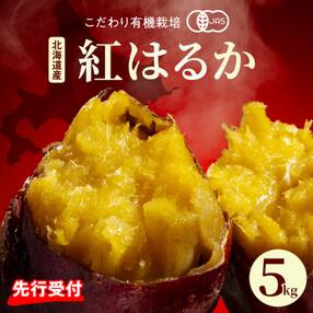 【先行受付】北海道十勝芽室町産 有機JAS認証 鈴鹿農園 紅はるか 5kg me049-001