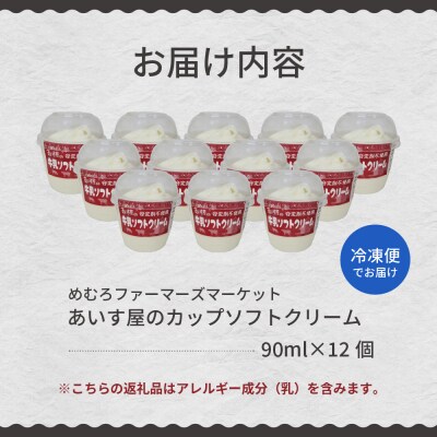 北海道十勝芽室町　あいす屋さんの牛乳ソフトクリーム　12個入り me008-008c