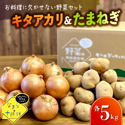 【先行受付】なまら十勝野 芽室町産キタアカリ・玉ねぎ　各5kg　me001-037c