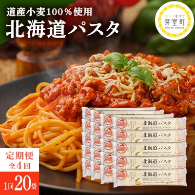 【全4回定期便】北海道産小麦 北海道パスタ 270g × 20袋　me000-025-k4c