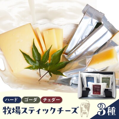 【7月発送】北海道十勝芽室町 牧場スティックチーズ3種セット　me020-006c-7