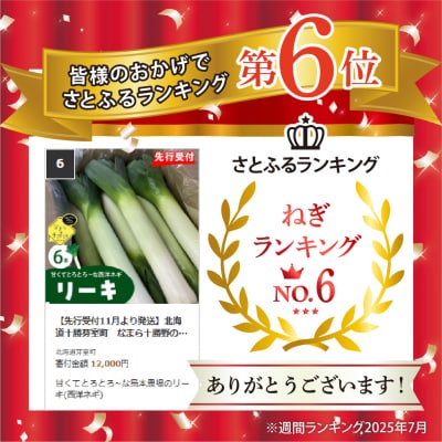 【先行受付11月より発送】北海道十勝芽室町　なまら十勝野の鳥本農場リーキ 6本 me001-046c