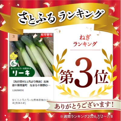 【先行受付11月より発送】北海道十勝芽室町 なまら十勝野の鳥本農場リーキ 6本 me001-046c