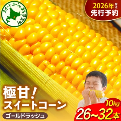 【先行受付】北海道芽室町 ファームミリオンの極甘スイートコーン 10kg me016-017c-26