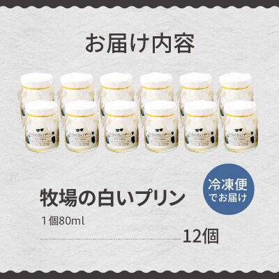 北海道十勝芽室町 牧場の白いプリン12個入り me079-009c
