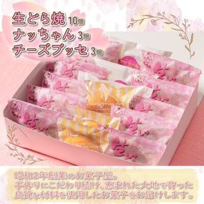 生どら焼・ナッちゃん・チーズブッセ(10個・3個・3個)セット OSC001