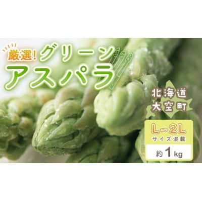 【先行受付】厳選!グリーンアスパラ約1kg(L～2Lサイズ混載)OSA014
