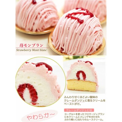 【3月中旬から発送】季節限定!苺の3種ケーキ　北海道・新ひだか町のオリジナルスイーツ