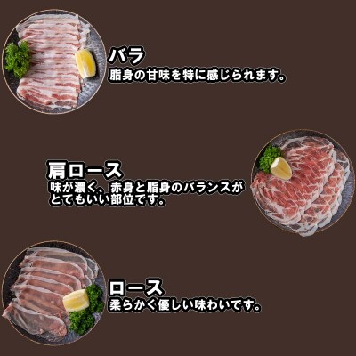 北海道産 豚肉 しゃぶしゃぶ 3種 計 1.25kg (250g×5パック) ロース バラ 肩ロース