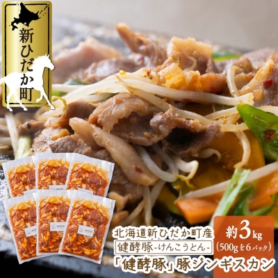 北海道 健酵豚 豚ジンギスカン 計 3kg (500g×6パック)