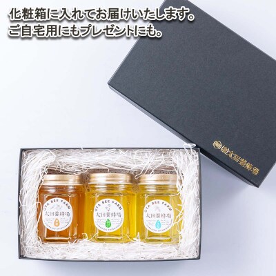 北海道産天然はちみつ3種 計390g(各130g)新ひだか町推奨品セットA