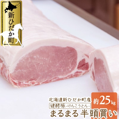 北海道産 健酵豚 半頭買い 計 約25kg
