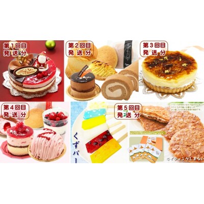 北海道・新ひだか町からスイーツお届け(全5回)頒布会 12月から5回発送