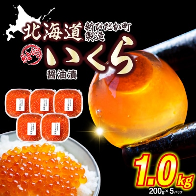 < 12月1日から発送 > 北海道産 いくら 醤油漬 1kg ( 200g × 5パック )