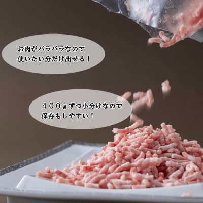 ＜定期便6回＞北海道産健酵豚 ひき肉 計1.2kg(全7.2kg)
