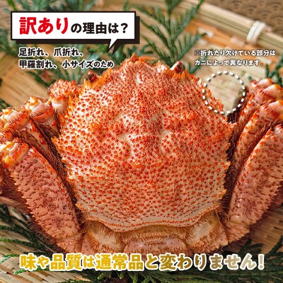 <3月10日までの受付> 訳あり 北海道産浜ゆで毛ガニ 約3kg