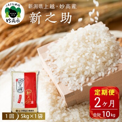 2025年7月下旬より発送【定期便】新潟県上越・妙高産新之助5kg×2回(計10kg)