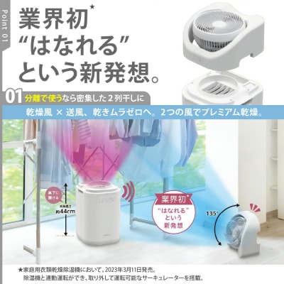 【CORONA】サーキュレーター連動衣類乾燥除湿機(CDSC TYPE)CDSC-H8025X(W)